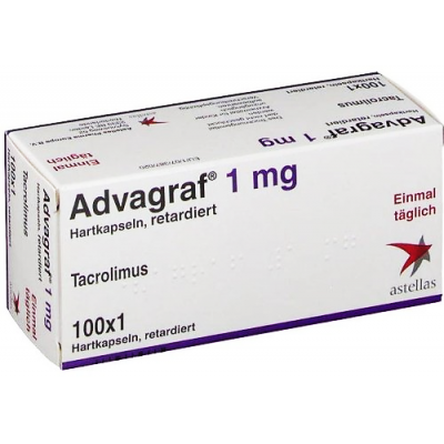 ADVAGRAF 1 MG ( TACROLIMUS ) 100 PROLONGED RELEASE CAPSULES